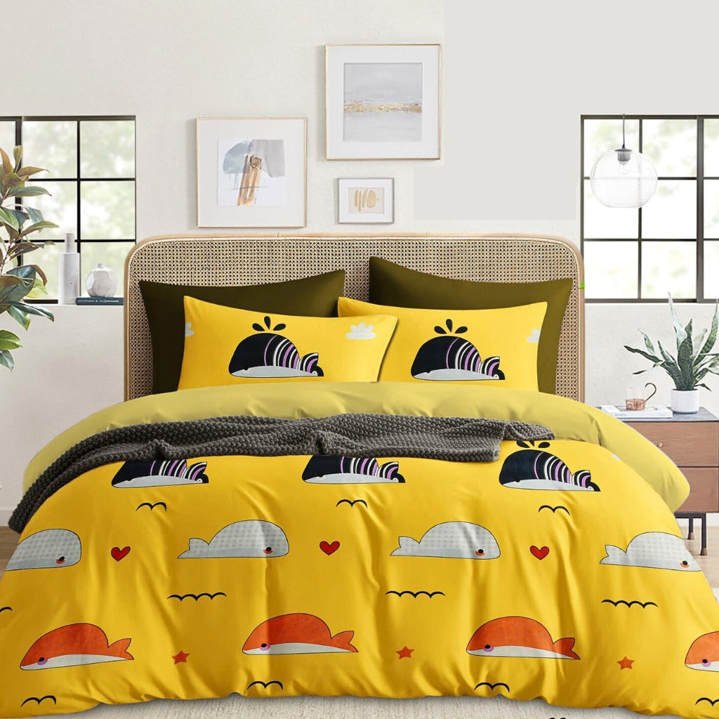 Midnight Motif – 210 TC Cotton Blend Bedsheet