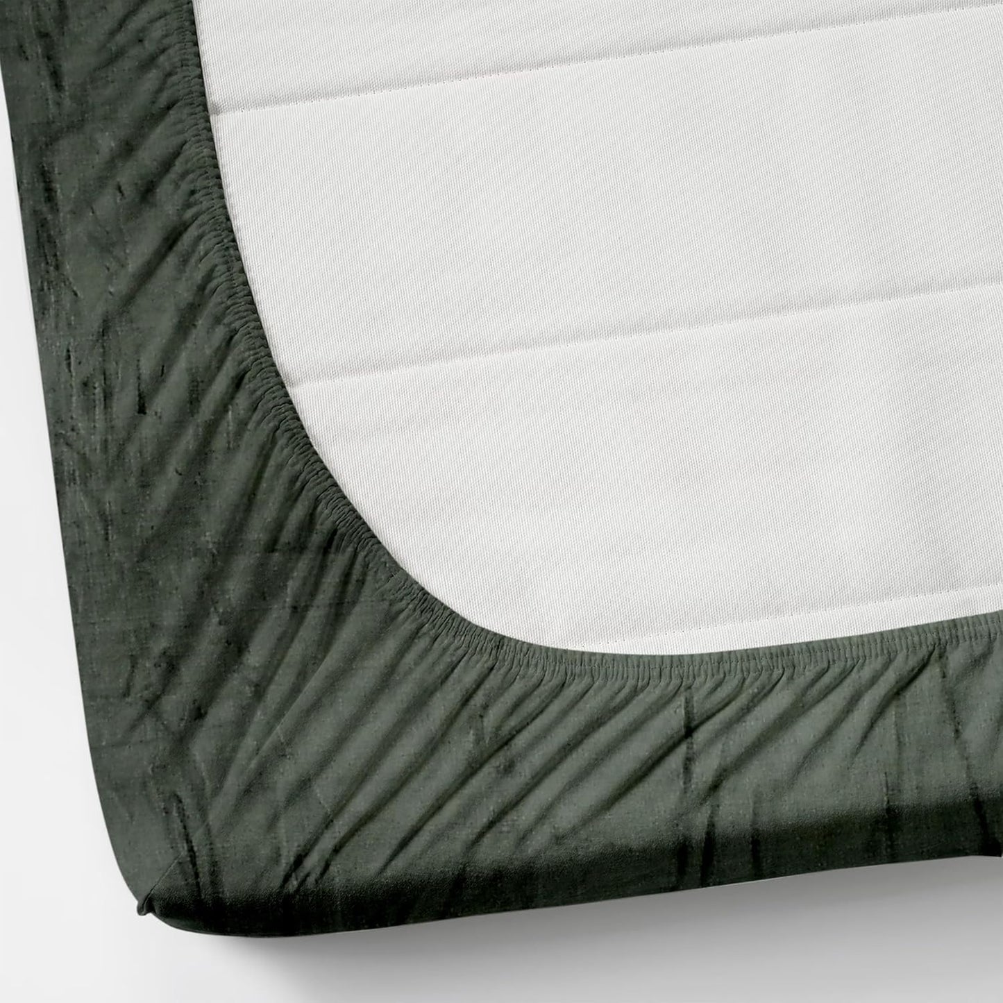 Winter Solid Elastic Fitted King Bedsheet with 2 Pillow Covers