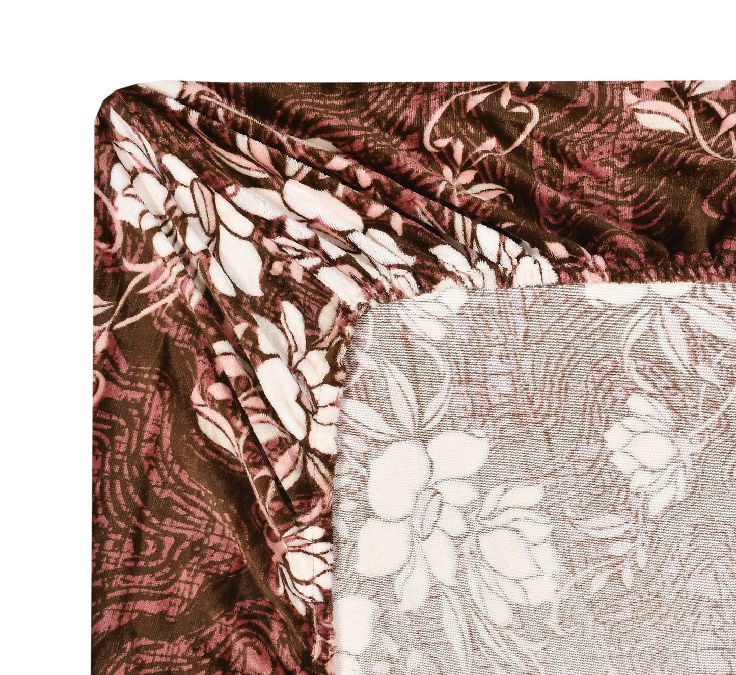 Winter Designer Elastic Fitted King Bedsheet with 2 Pillow Covers