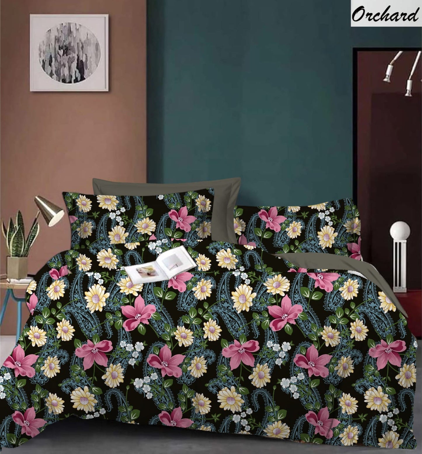 Premium Cotton Elastic Fitted King Size Bedsheet with 2 Pillow Covers