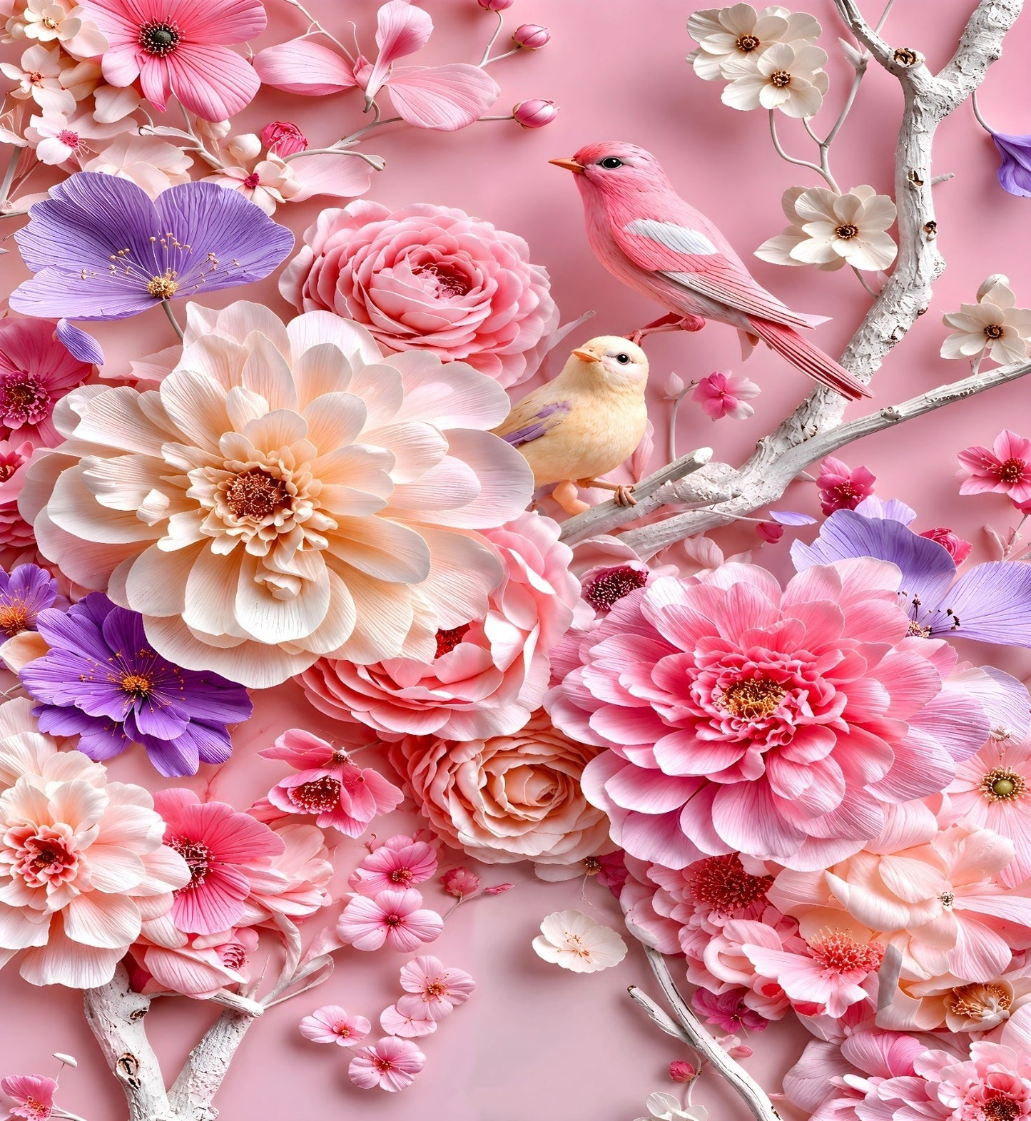 7D Pink Bird & Bloom (BOGO)