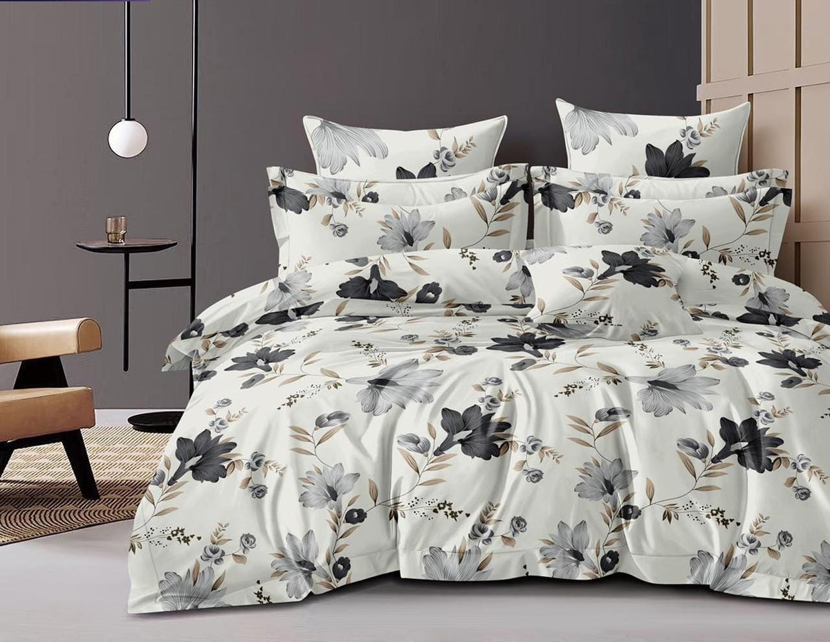 Premium Cotton Elastic Fitted King Size Bedsheet with 2 Pillow Covers (BUY1 GET1 FREE)