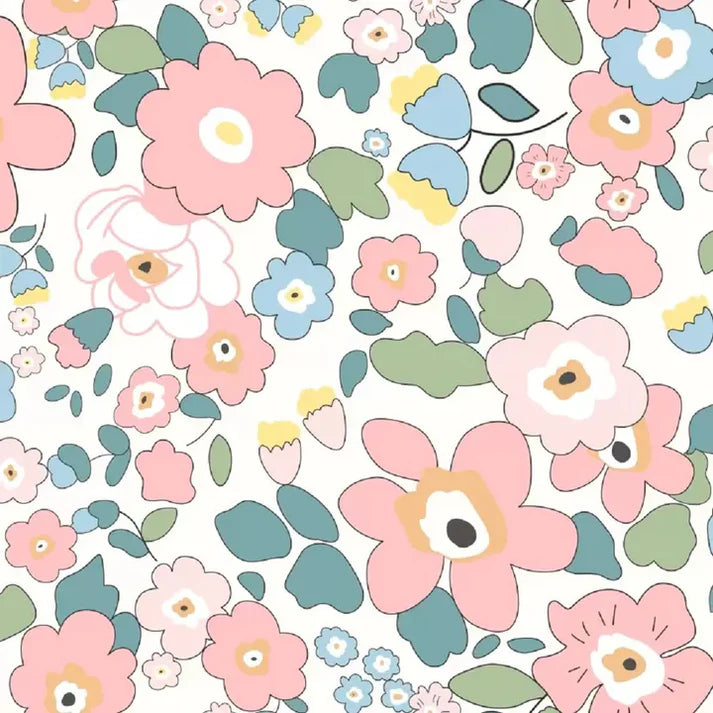 Pink Flower – 210 TC Cotton Blend Bedsheet | King Size (BUY 1 GET 1 FREE)