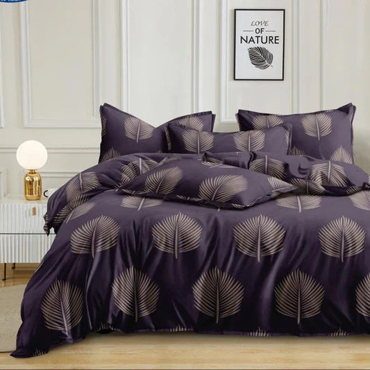 Purple Prism – 210 TC Flat Bedsheet in Geometric Pattern (BUY 1 GET 1 FREE)