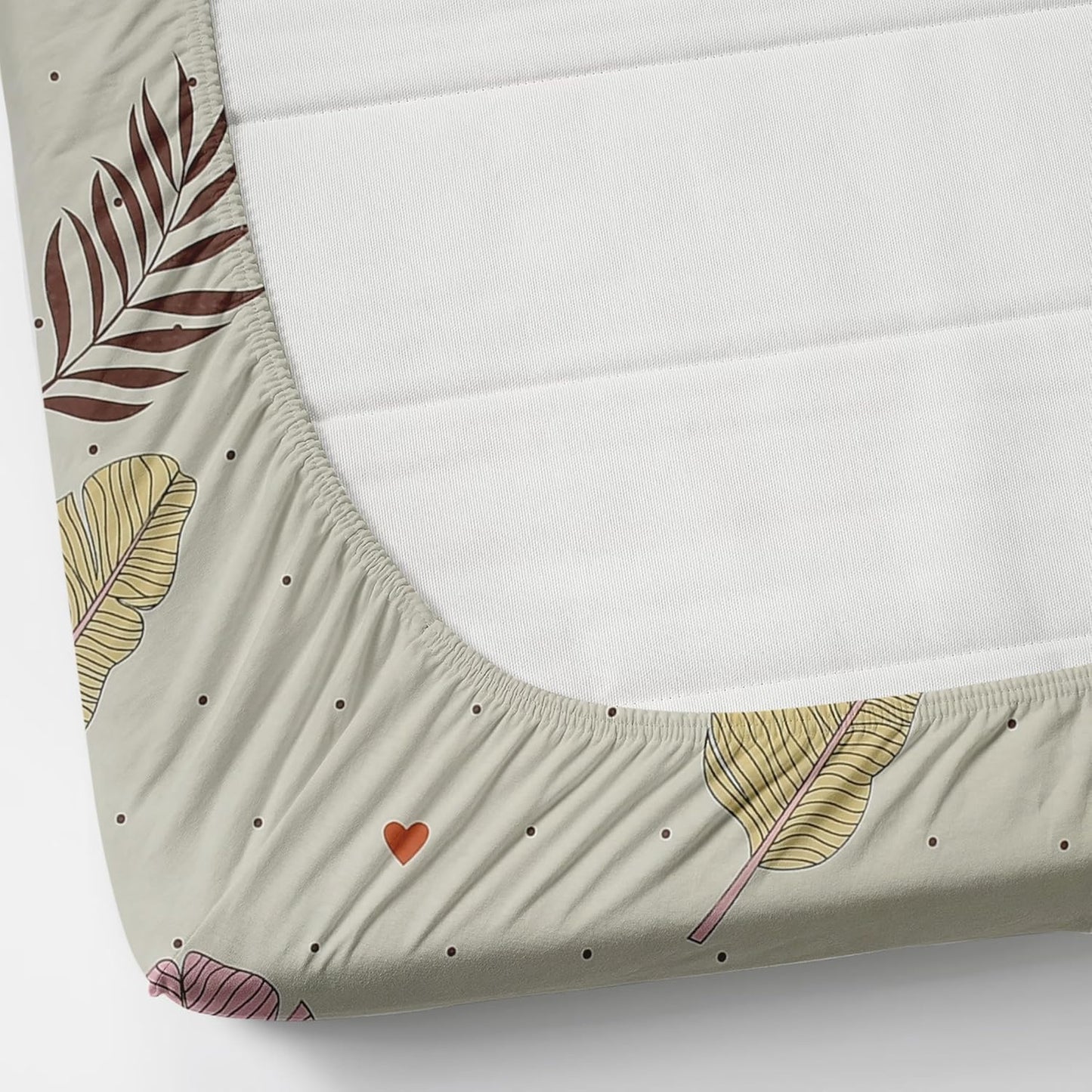 Cotton Blend Elastic Fitted King Bedsheet with 2 Pillow Covers (BUY1 GET1 FREE)