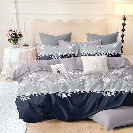 Floral Symphony – 210 TC King Size Bedsheet in Soft Pastels (BUY 1 GET 1 FREE)