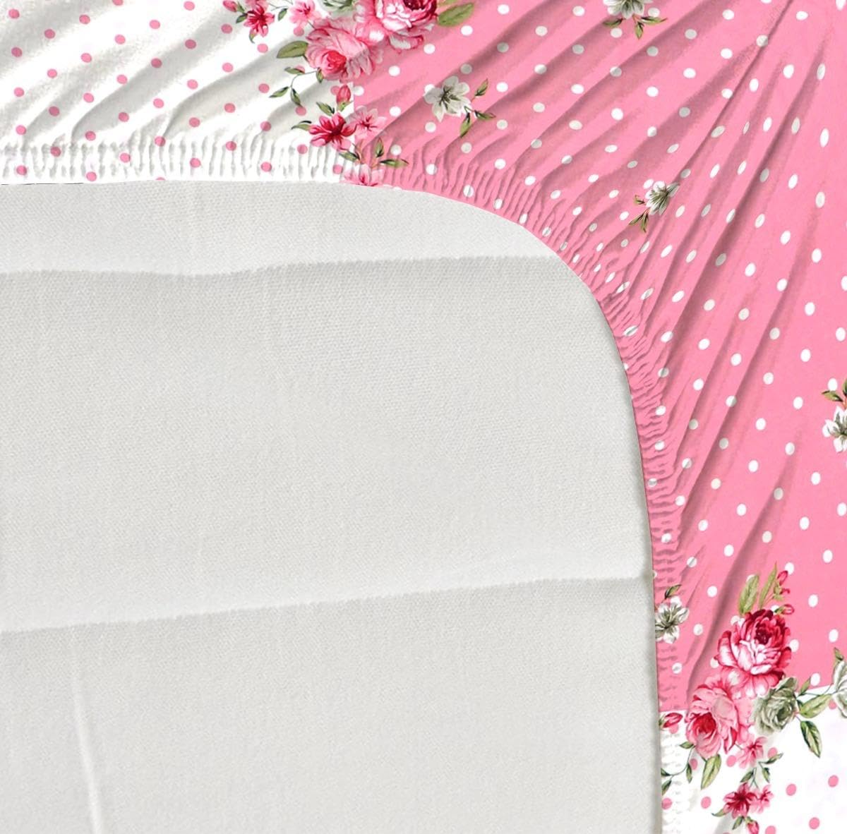 Cotton Blend Elastic Fitted King Bedsheet with 2 Pillow Covers (BUY1 GET1 FREE)