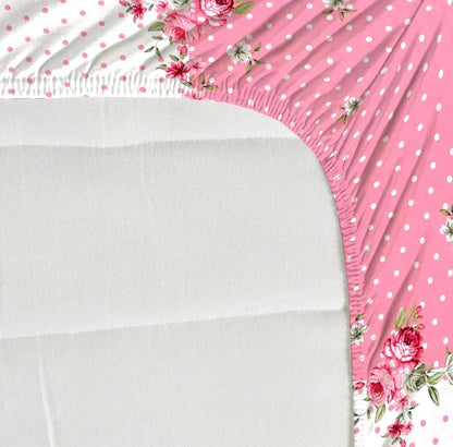 Cotton Blend Elastic Fitted King Bedsheet with 2 Pillow Covers (BUY1 GET1 FREE)