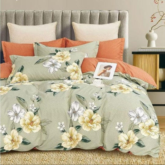 Blushing Petals – 210 TC King Size Flat Bedsheet
