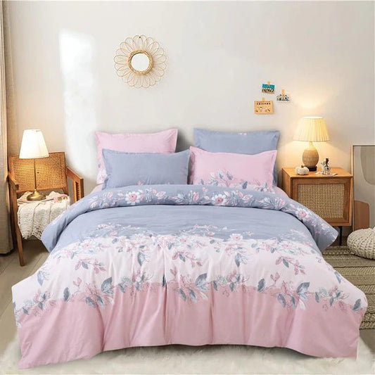 Blush Bloom 210 TC Cotton Blend Bedsheet – King Size (BUY 1 GET 1 FREE)