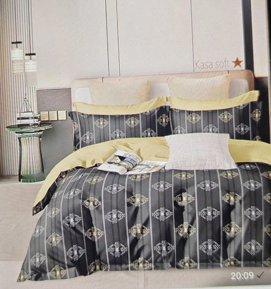 Midnight Motif – 210 TC Cotton Blend Bedsheet | King Size (BUY 1 GET 1 FREE)