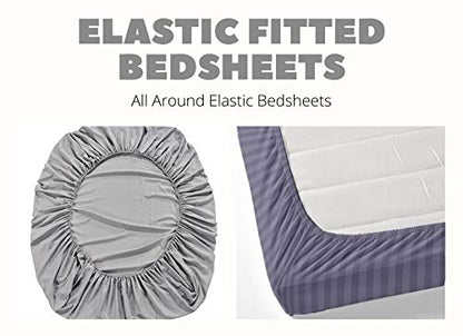Premium Winter Fitted Bedsheet | Luxury Floral Printed Elastic Bedsheet with 2 Pillow Covers