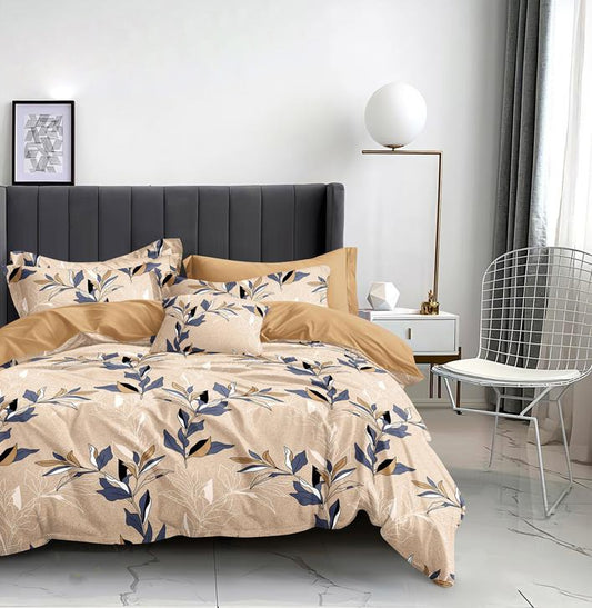 Premium Cotton Elastic Fitted King Size Bedsheet with 2 Pillow Covers (BOGO)
