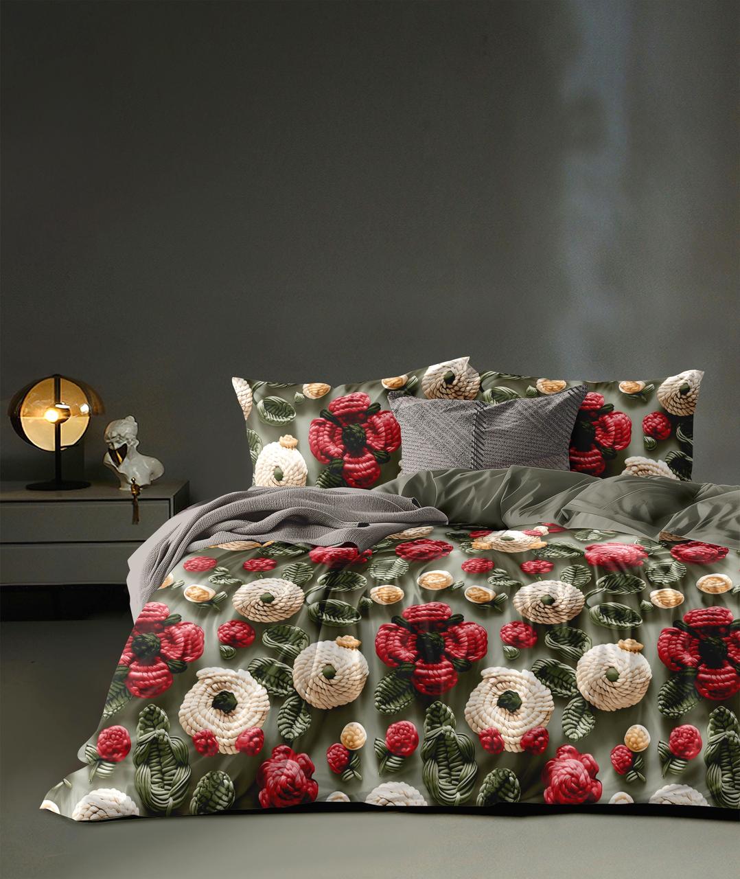 Premium Cotton Elastic Fitted King Size Bedsheet with 2 Pillow Covers (BOGO)