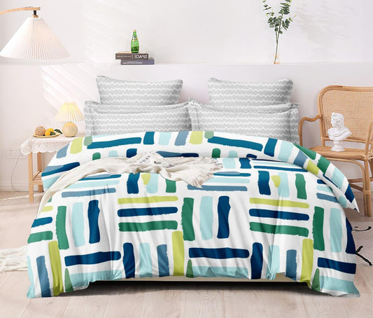 Premium Cotton Elastic Fitted King Size Bedsheet with 2 Pillow Covers (BUY1 GET1 FREE)