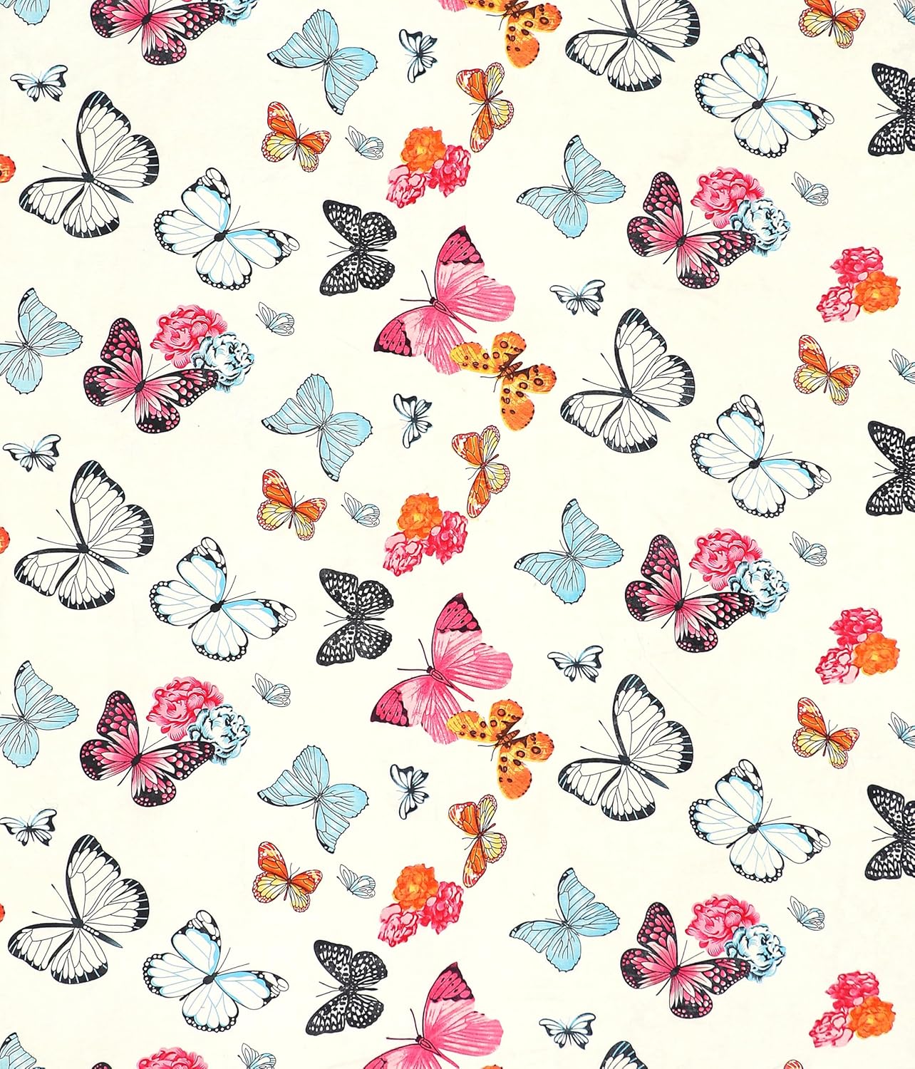 Butterfly Luxe – 210 TC Cotton Blend Bedsheet | King Size (BUY 1 GET 1 FREE)