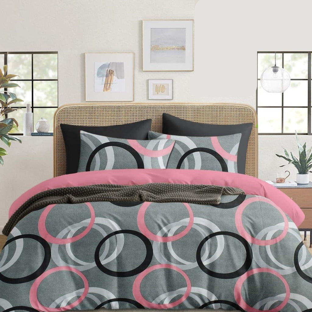 Fogflower – 210 TC Cotton Blend Bedsheet | King Size