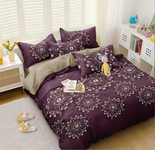 Premium Cotton Elastic Fitted King Size Bedsheet with 2 Pillow Covers (BOGO)