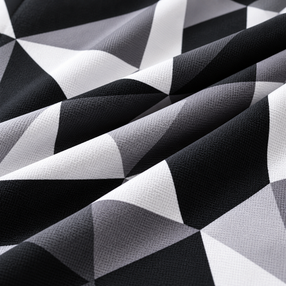 Printed Stretchable Elastic Sofa Cover Set 3 Seater & 1 Seater | Black White Geometric Design