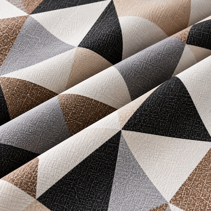 Printed Stretchable Elastic Sofa Cover Set 3 Seater & 1 Seater | Cream Geometric Design