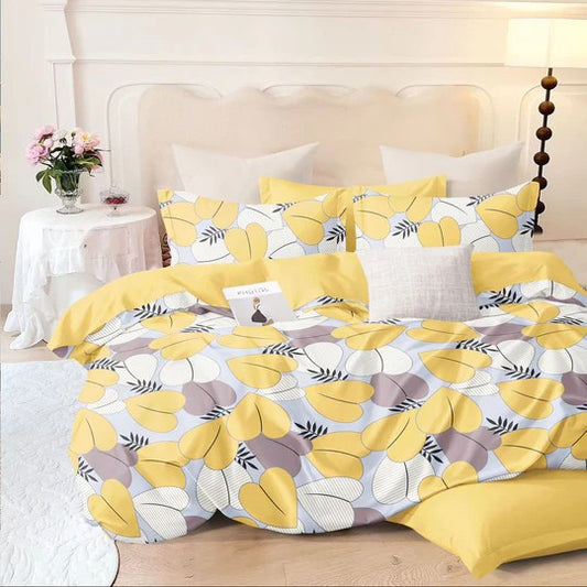 Honey Hues – 210 TC Flat Bedsheet in Warm Yellow (King Size) (BUY 1 GET 1 FREE)