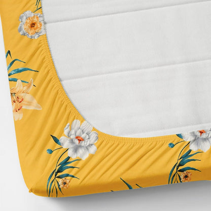 Cotton Blend Elastic Fitted King Bedsheet with 2 Pillow Covers (BUY1 GET1 FREE)