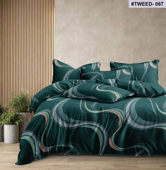 Premium Cotton Elastic Fitted King Size Bedsheet with 2 Pillow Covers