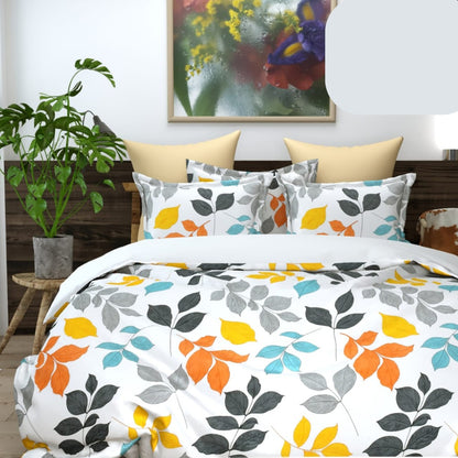 Premium Cotton Elastic Fitted King Size Bedsheet with 2 Pillow Covers (BOGO)