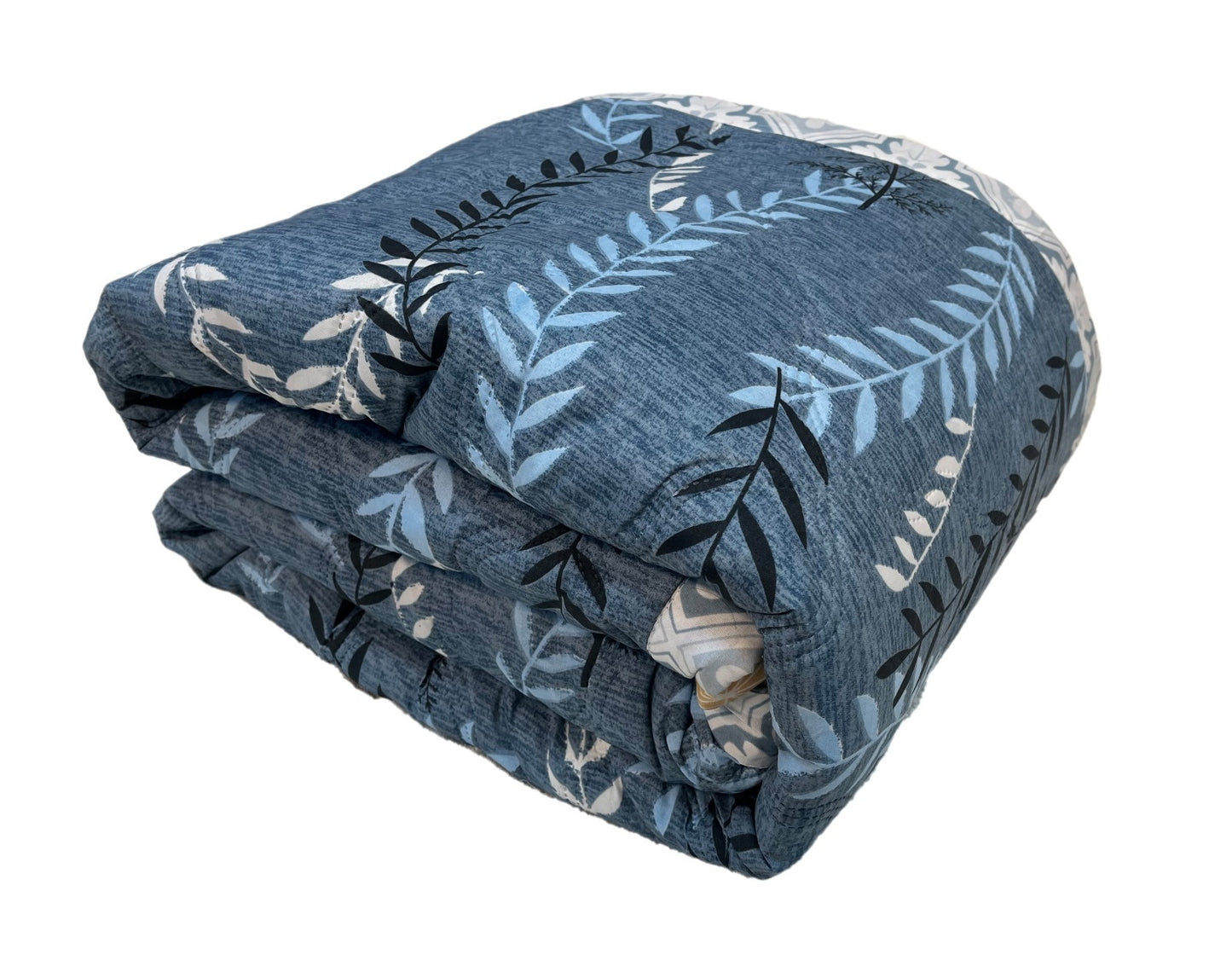 Grey Leaves 180 GSM AC Room Reversible Double Bed Comforter