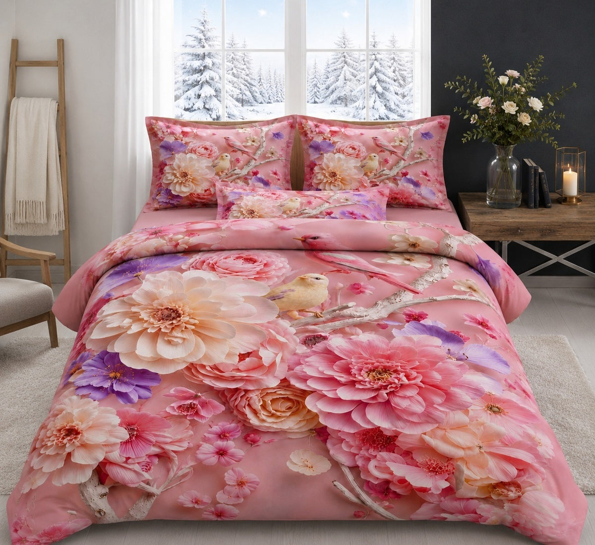 7D Pink Bird & Bloom (BOGO)
