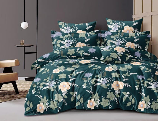 Cotton Blend Elastic Fitted King Bedsheet with 2 Pillow Covers (BUY1 GET1 FREE)