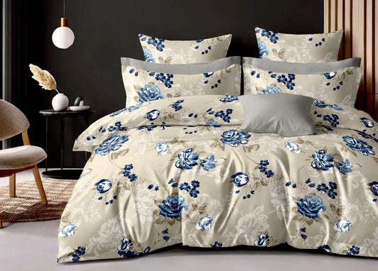 Premium Cotton Elastic Fitted King Size Bedsheet with 2 Pillow Covers (BUY1 GET1 FREE)