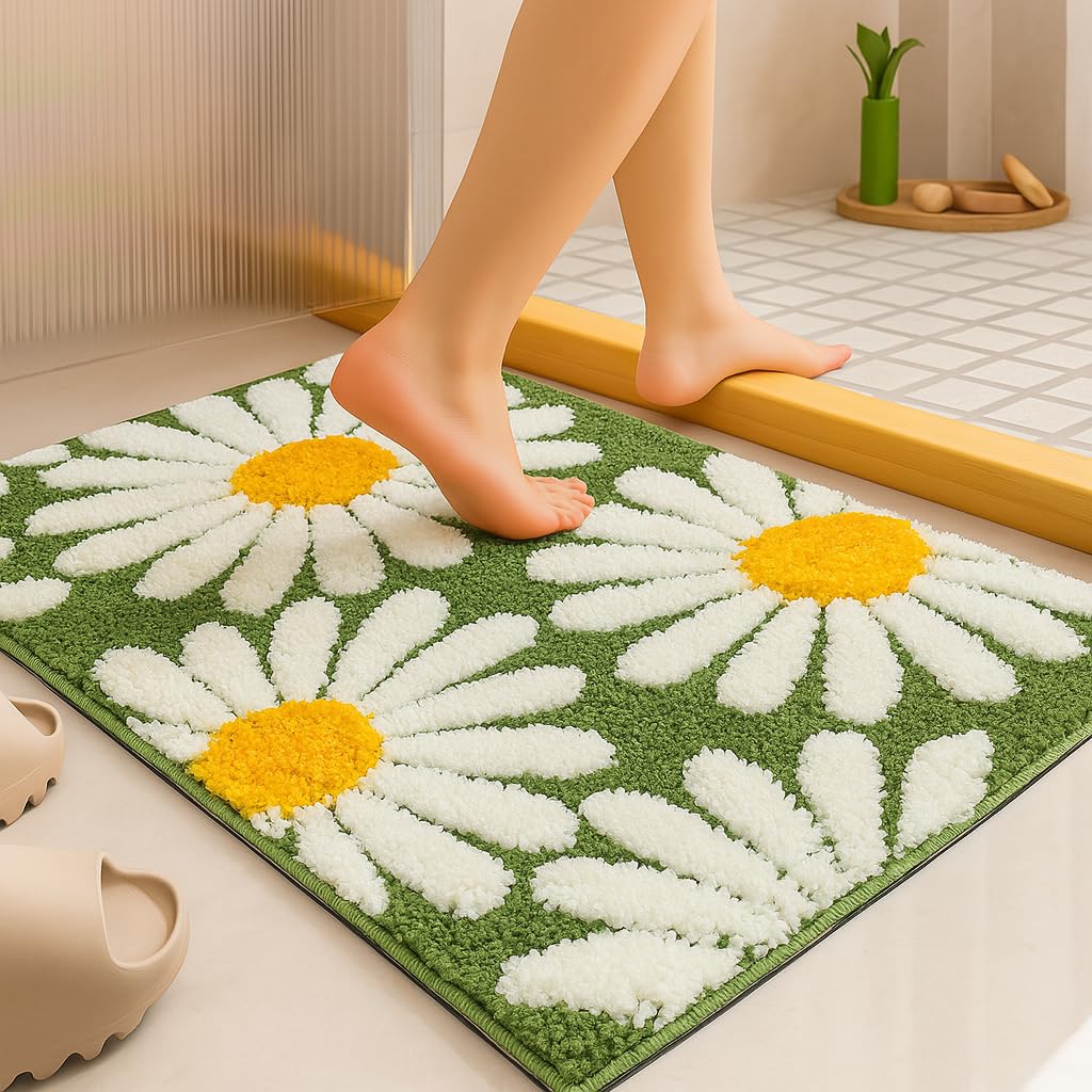 White Lilly- Anti-Slip Microfibre Doormat (40x60 cm)