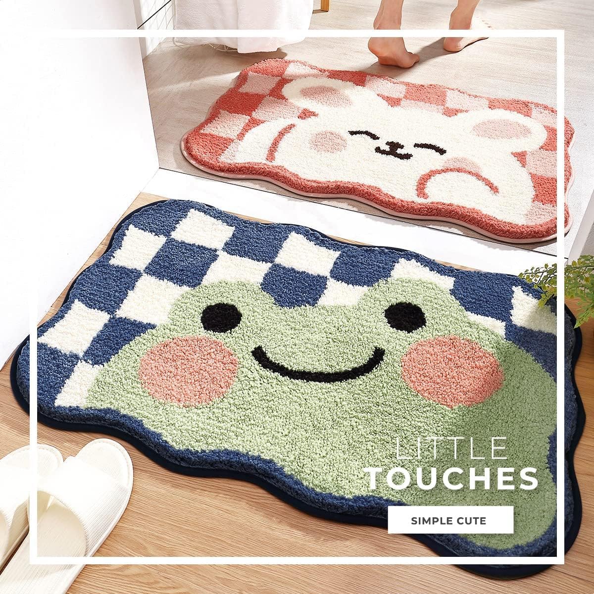 Cute Frog - Anti-Slip Microfibre Doormat (40x60 cm)