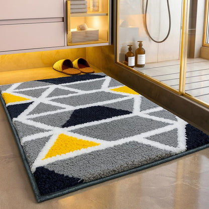 Royal Grid - Anti-Slip Microfibre Doormat (40x60 cm)