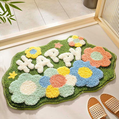Happy - Anti-Slip Microfibre Doormat (40x60 cm)