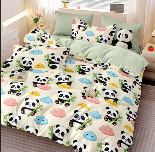 Cotton Blend Elastic Fitted King Bedsheet with 2 Pillow Covers (BUY1 GET1 FREE)