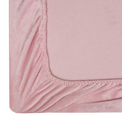 Winter Solid Elastic Fitted King Bedsheet with 2 Pillow Covers