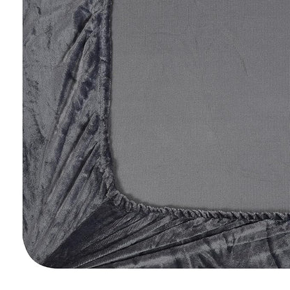 Winter Solid Elastic Fitted King Bedsheet with 2 Pillow Covers