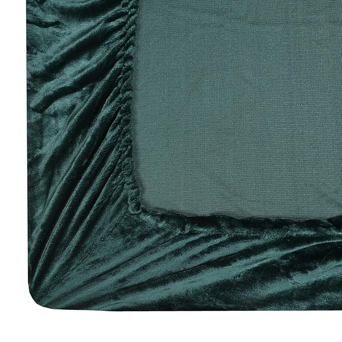 Winter Solid Elastic Fitted King Bedsheet with 2 Pillow Covers
