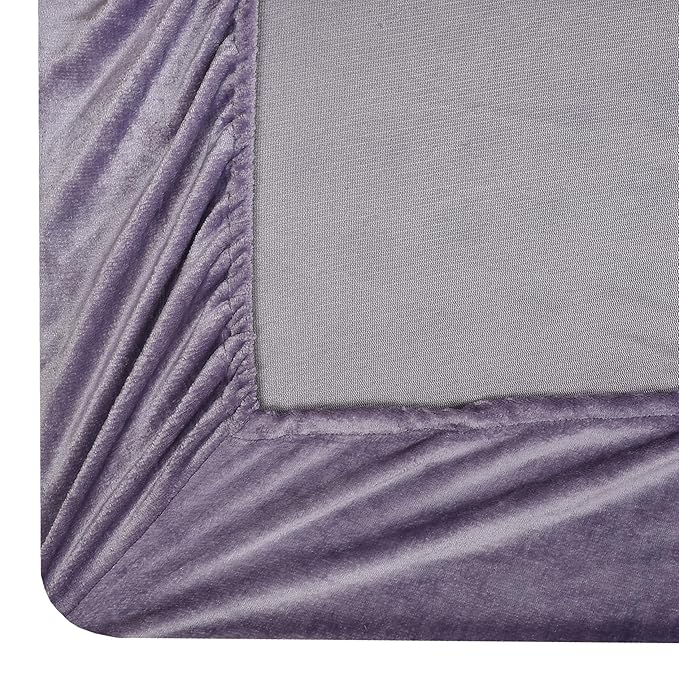 Winter Solid Elastic Fitted King Bedsheet with 2 Pillow Covers
