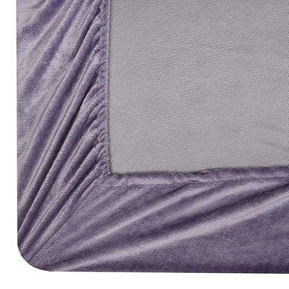 Winter Solid Elastic Fitted King Bedsheet with 2 Pillow Covers